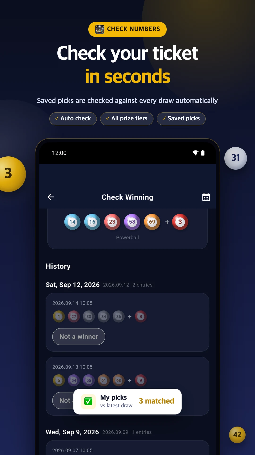 Lotto Draw: Powerball Results screenshot
