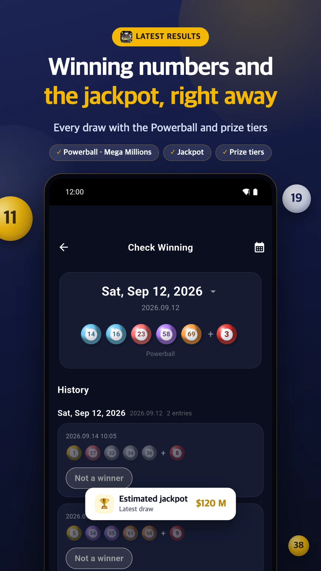 Lotto Draw: Powerball Results screenshot